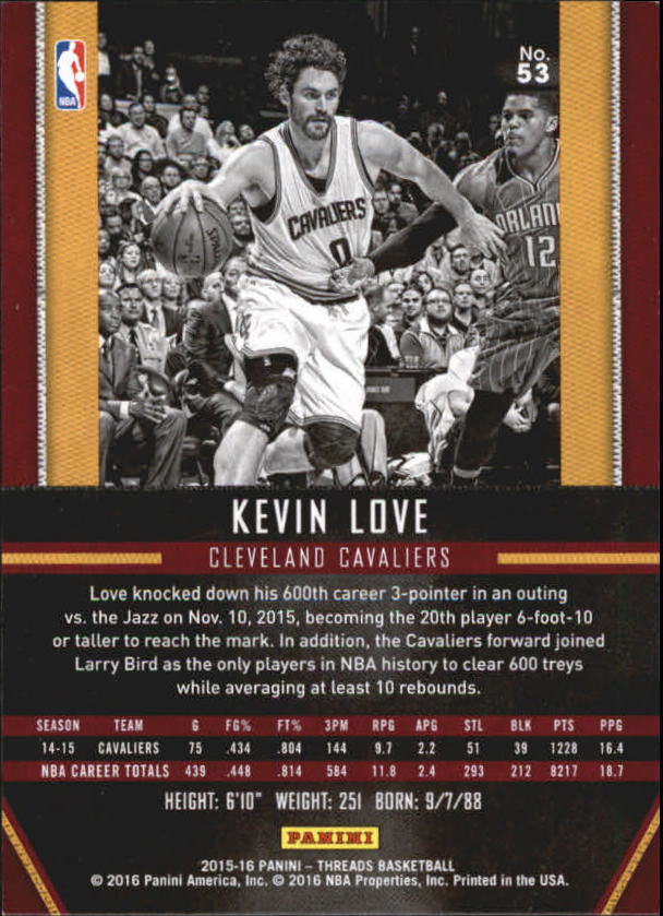 A0774- 2015-16 Panini Threads BK #S 1-331 + Einsätze -du Pick- 15 + Gratis US - Bild 107 von 386