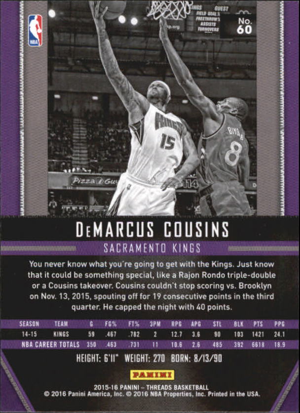 A0774- 2015-16 Panini Threads BK #S 1-331 + Einsätze -du Pick- 15 + Gratis US - Bild 121 von 386