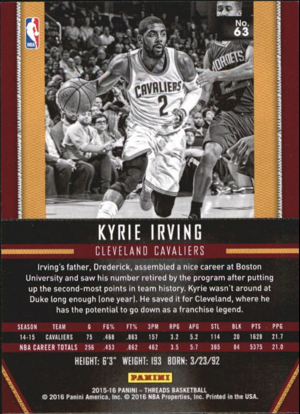 A0774- 2015-16 Panini Threads BK #S 1-331 + Einsätze -du Pick- 15 + Gratis US - Bild 127 von 386