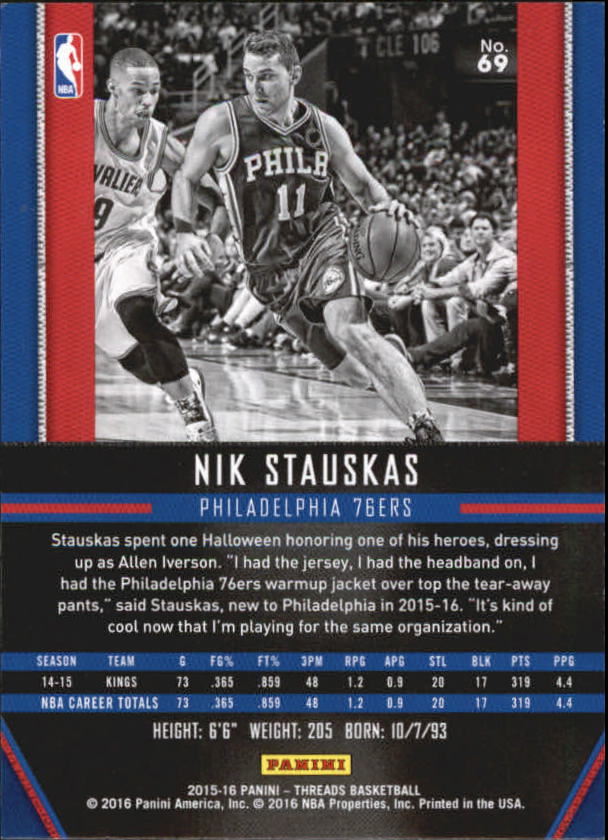 A0774- 2015-16 Panini Threads BK #S 1-331 + Einsätze -du Pick- 15 + Gratis US - Bild 139 von 386