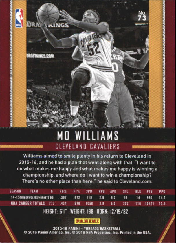 A0774- 2015-16 Panini Threads BK #S 1-331 + Einsätze -du Pick- 15 + Gratis US - Bild 147 von 386