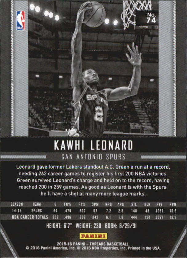 A0774- 2015-16 Panini Threads BK #S 1-331 + Einsätze -du Pick- 15 + Gratis US - Bild 149 von 386