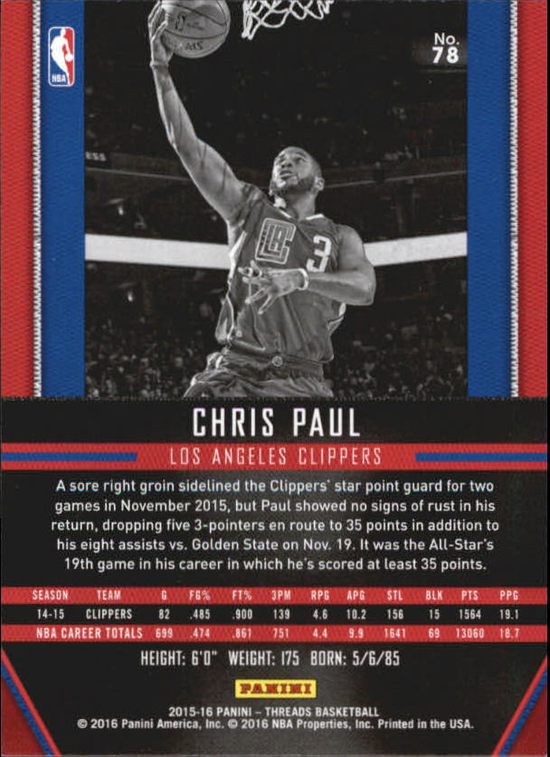 A0774- 2015-16 Panini Threads BK #S 1-331 + Einsätze -du Pick- 15 + Gratis US - Bild 157 von 386