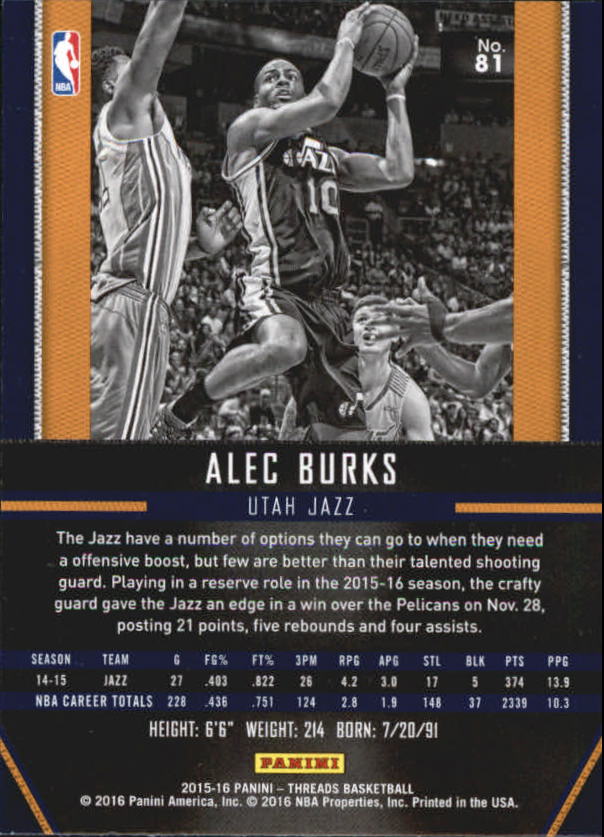 A0774- 2015-16 Panini Threads BK #S 1-331 + Einsätze -du Pick- 15 + Gratis US - Bild 163 von 386