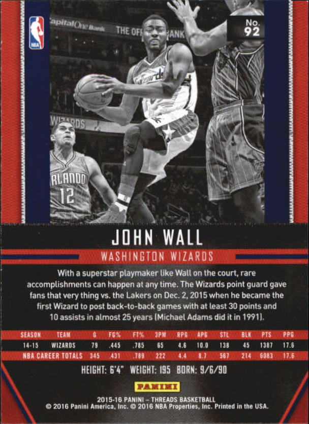 A0774- 2015-16 Panini Threads BK #S 1-331 + Einsätze -du Pick- 15 + Gratis US - Bild 185 von 386