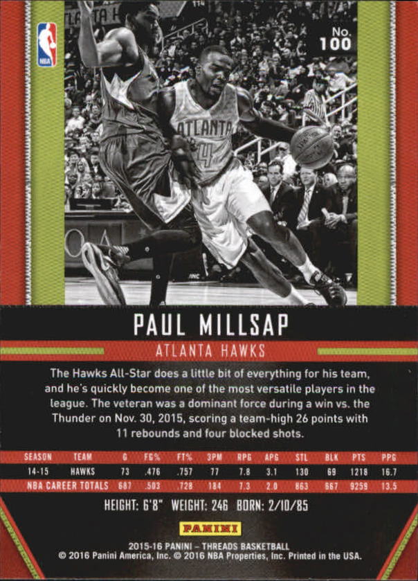 A0774- 2015-16 Panini Threads BK #S 1-331 + Einsätze -du Pick- 15 + Gratis US - Bild 201 von 386