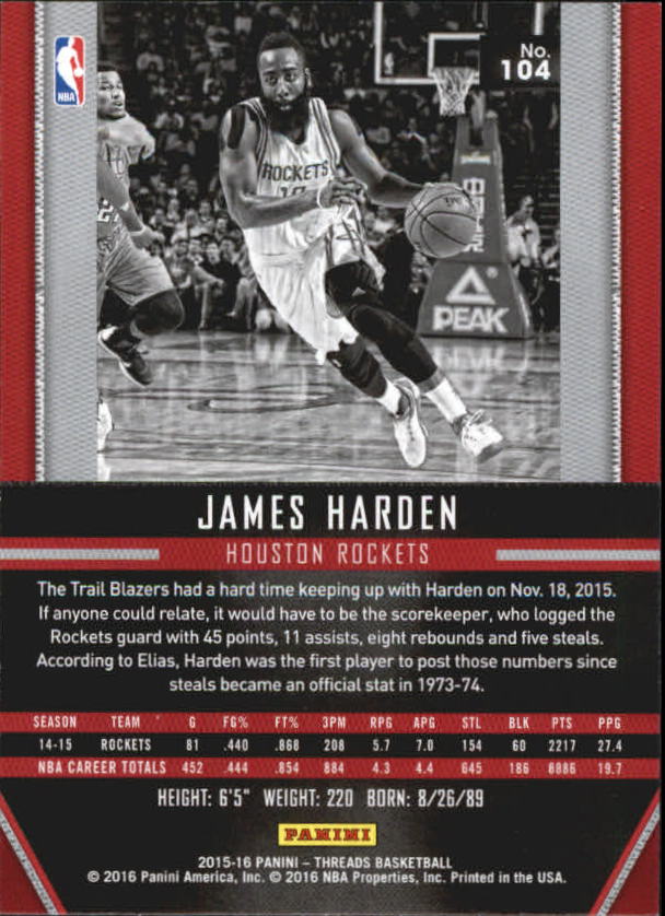 A0774- 2015-16 Panini Threads BK #S 1-331 + Einsätze -du Pick- 15 + Gratis US - Bild 209 von 386