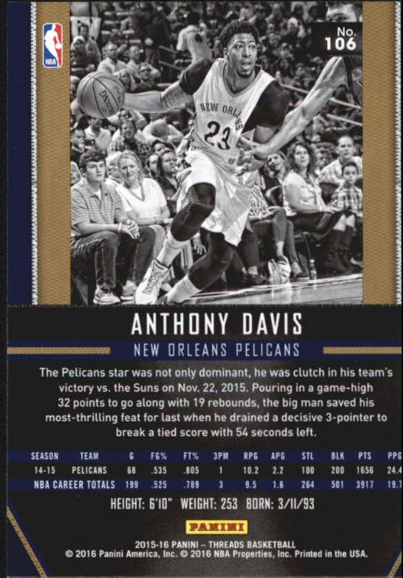A0774- 2015-16 Panini Threads BK #S 1-331 + Einsätze -du Pick- 15 + Gratis US - Bild 213 von 386