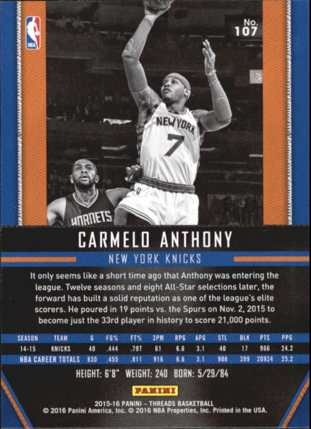 A0774- 2015-16 Panini Threads BK #S 1-331 + Einsätze -du Pick- 15 + Gratis US - Bild 215 von 386