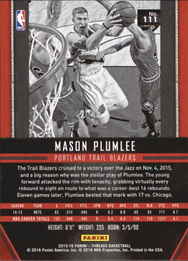 A0774- 2015-16 Panini Threads BK #S 1-331 + Einsätze -du Pick- 15 + Gratis US - Bild 223 von 386