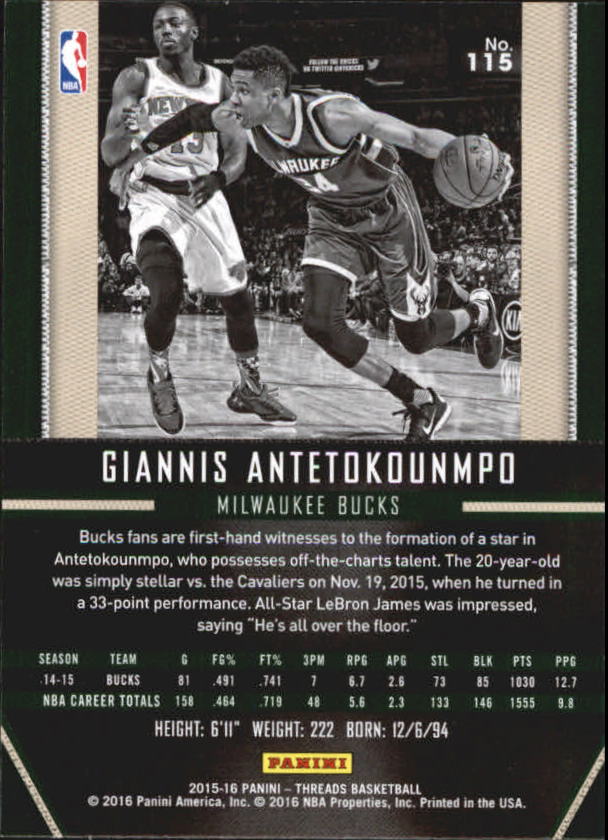 A0774- 2015-16 Panini Threads BK #S 1-331 + Einsätze -du Pick- 15 + Gratis US - Bild 231 von 386