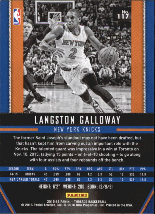 A0774- 2015-16 Panini Threads BK #S 1-331 + Einsätze -du Pick- 15 + Gratis US - Bild 235 von 386