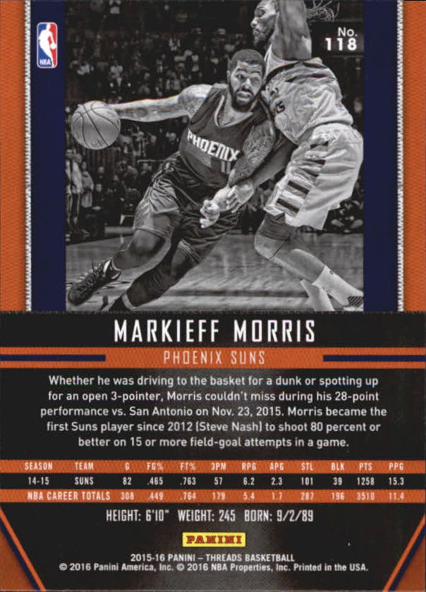 A0774- 2015-16 Panini Threads BK #S 1-331 + Einsätze -du Pick- 15 + Gratis US - Bild 237 von 386