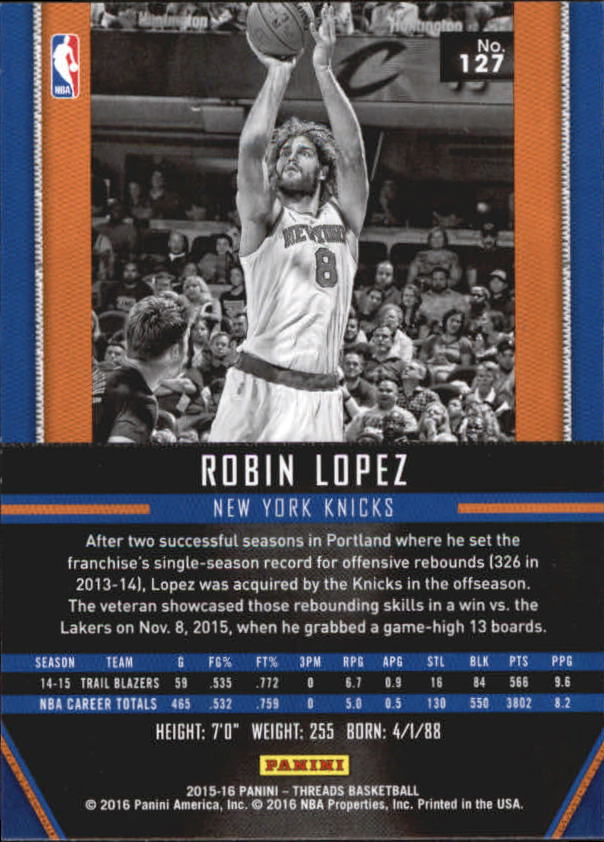 A0774- 2015-16 Panini Threads BK #S 1-331 + Einsätze -du Pick- 15 + Gratis US - Bild 253 von 386