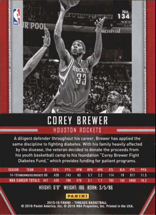 A0774- 2015-16 Panini Threads BK #S 1-331 + Einsätze -du Pick- 15 + Gratis US - Bild 267 von 386
