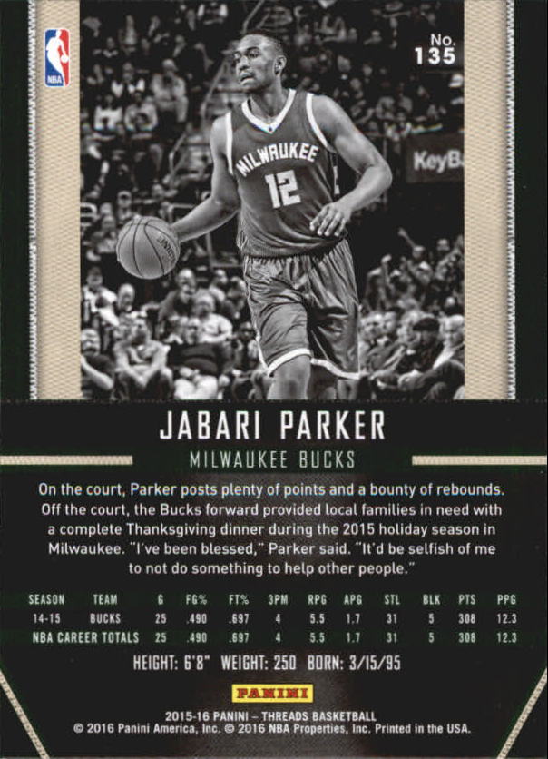 A0774- 2015-16 Panini Threads BK #S 1-331 + Einsätze -du Pick- 15 + Gratis US - Bild 269 von 386
