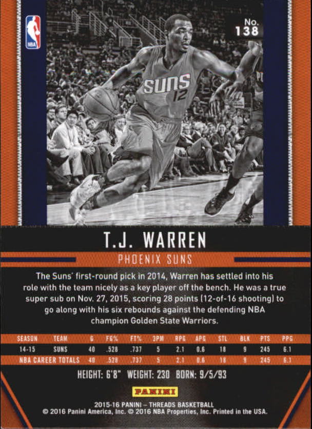 A0774- 2015-16 Panini Threads BK #S 1-331 + Einsätze -du Pick- 15 + Gratis US - Bild 275 von 386
