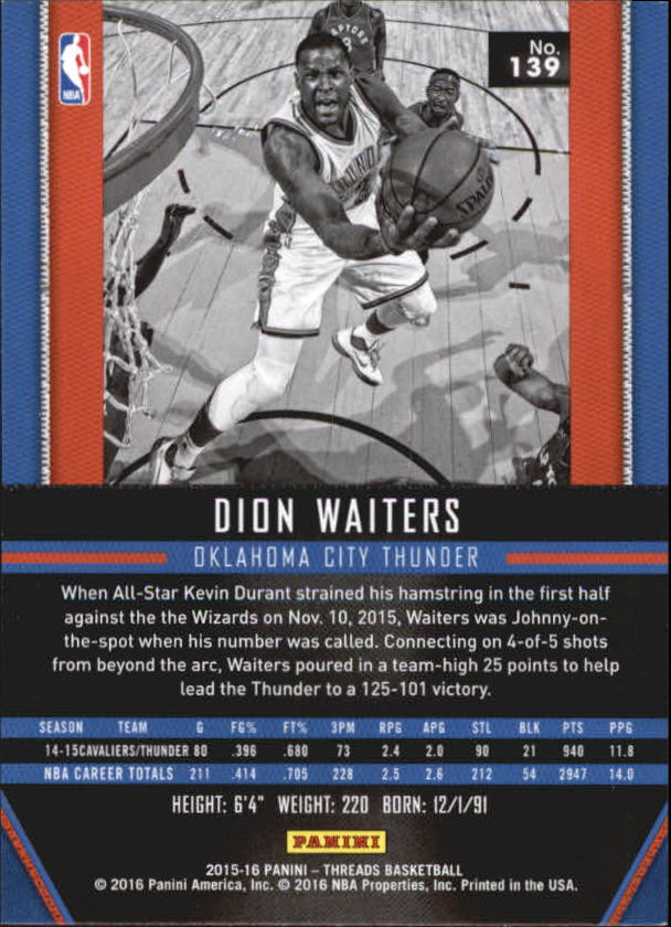 A0774- 2015-16 Panini Threads BK #S 1-331 + Einsätze -du Pick- 15 + Gratis US - Bild 277 von 386