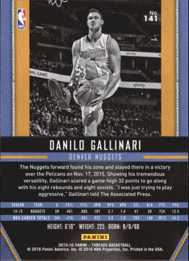 A0774- 2015-16 Panini Threads BK #S 1-331 + Einsätze -du Pick- 15 + Gratis US - Bild 281 von 386