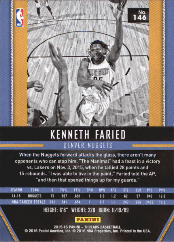 A0774- 2015-16 Panini Threads BK #S 1-331 + Einsätze -du Pick- 15 + Gratis US - Bild 289 von 386