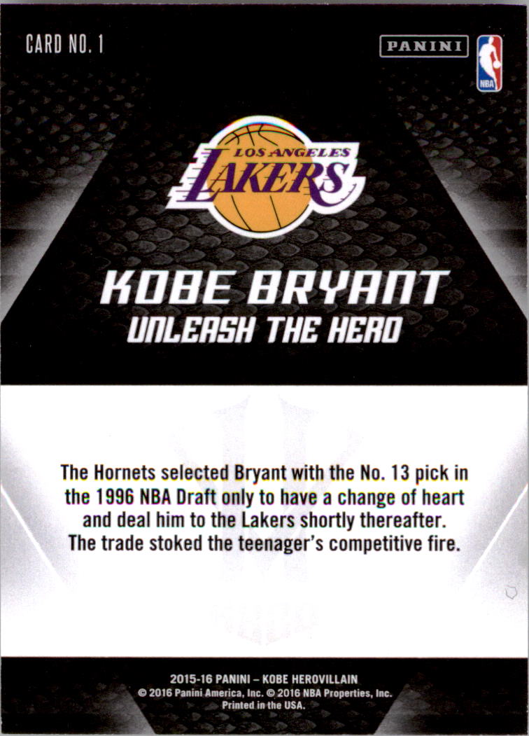 2015-16 Panini HV KB20 Desata al héroe Kobe Bryant que elijas - Imagen 3 de 43