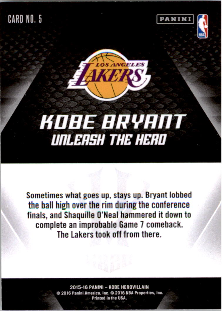 2015-16 Panini HV KB20 Desata al héroe Kobe Bryant que elijas - Imagen 11 de 43