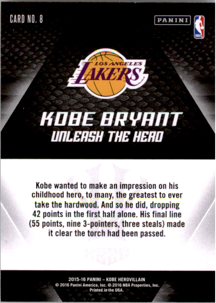 2015-16 Panini HV KB20 Desata al héroe Kobe Bryant que elijas - Imagen 17 de 43