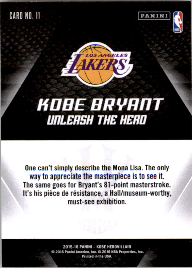 2015-16 Panini HV KB20 Desata al héroe Kobe Bryant que elijas - Imagen 23 de 43