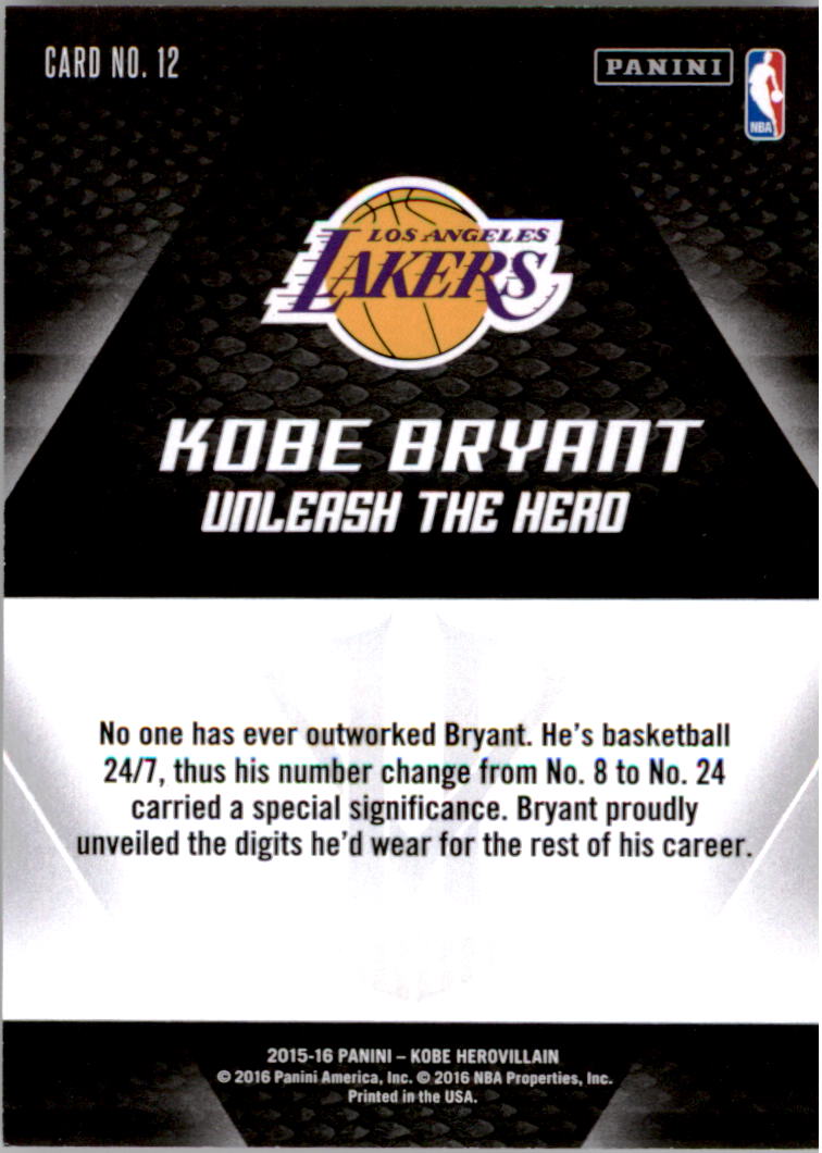 2015-16 Panini HV KB20 Desata al héroe Kobe Bryant que elijas - Imagen 25 de 43