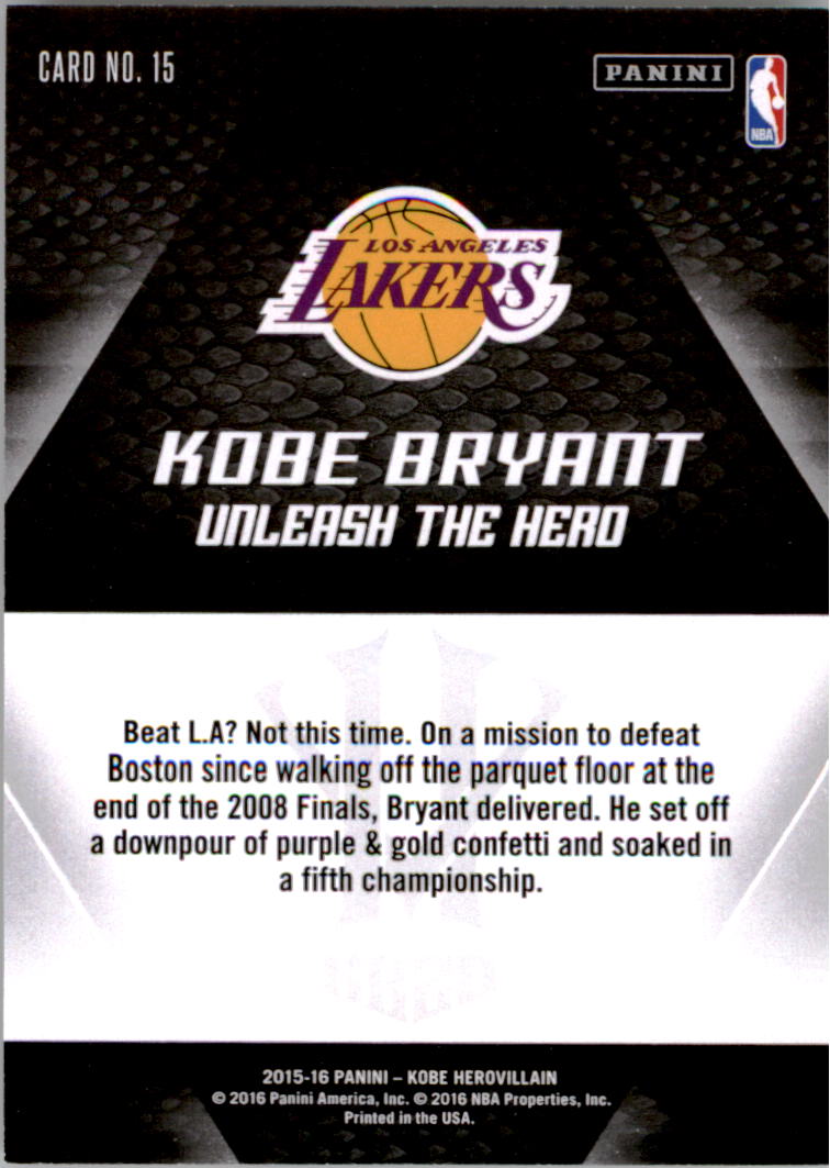 2015-16 Panini HV KB20 Desata al héroe Kobe Bryant que elijas - Imagen 31 de 43