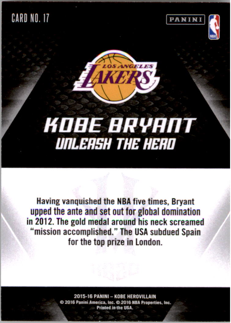 2015-16 Panini HV KB20 Desata al héroe Kobe Bryant que elijas - Imagen 35 de 43