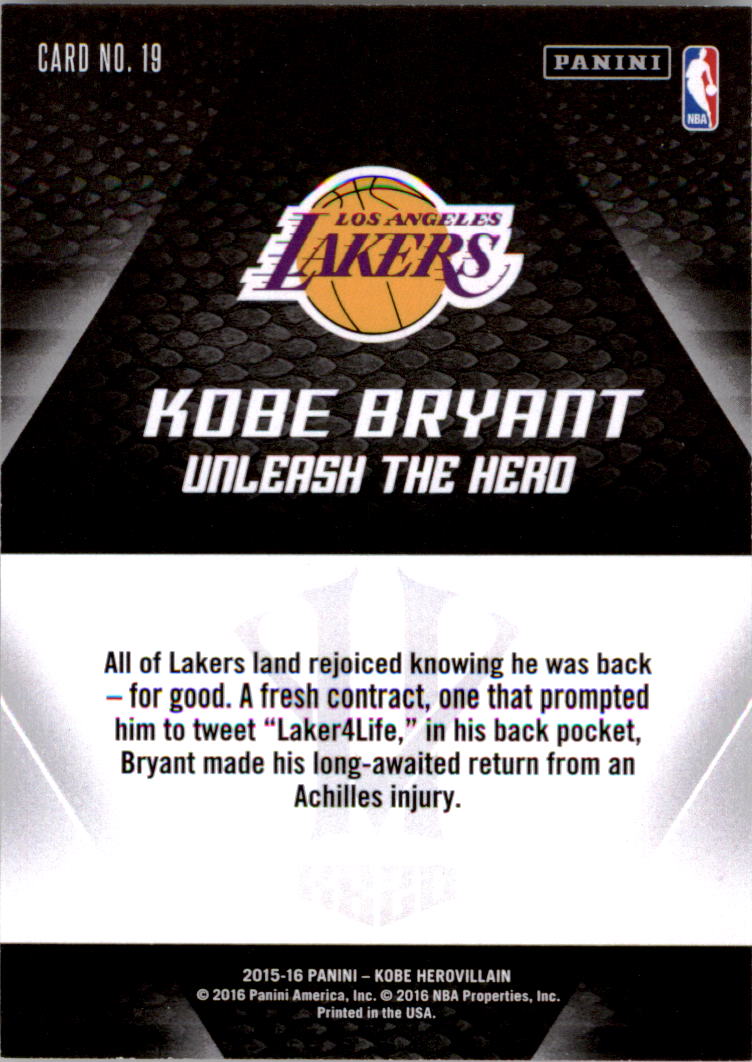 2015-16 Panini HV KB20 Desata al héroe Kobe Bryant que elijas - Imagen 39 de 43