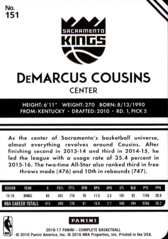 A6846- 2016-17 Panini Complete Bk Assorted Inserts -You Pick- 15+ FREE US SHIP - Picture 84 of 455