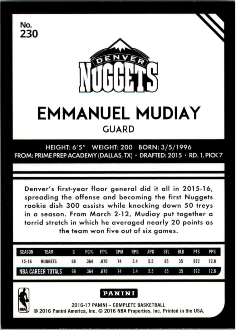 A6846- 2016-17 Panini Complete Bk Assorted Inserts -You Pick- 15+ FREE US SHIP - Picture 195 of 455