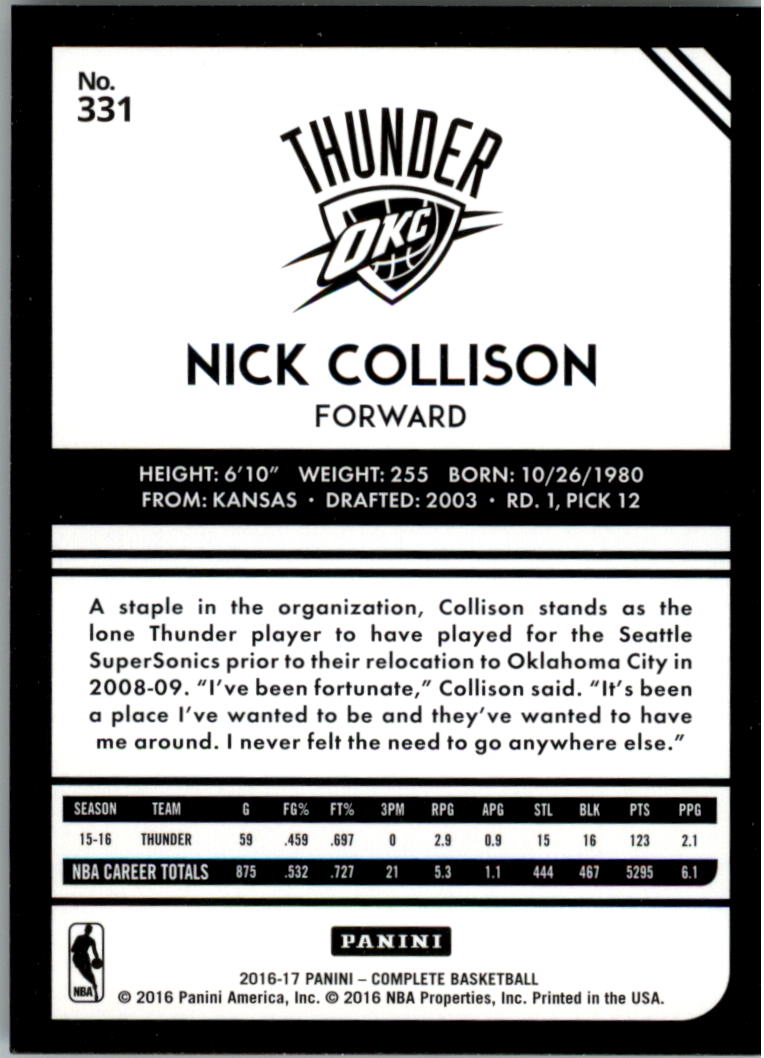 A6846- 2016-17 Panini Complete Bk Assorted Inserts -You Pick- 15+ FREE US SHIP - Picture 346 of 455