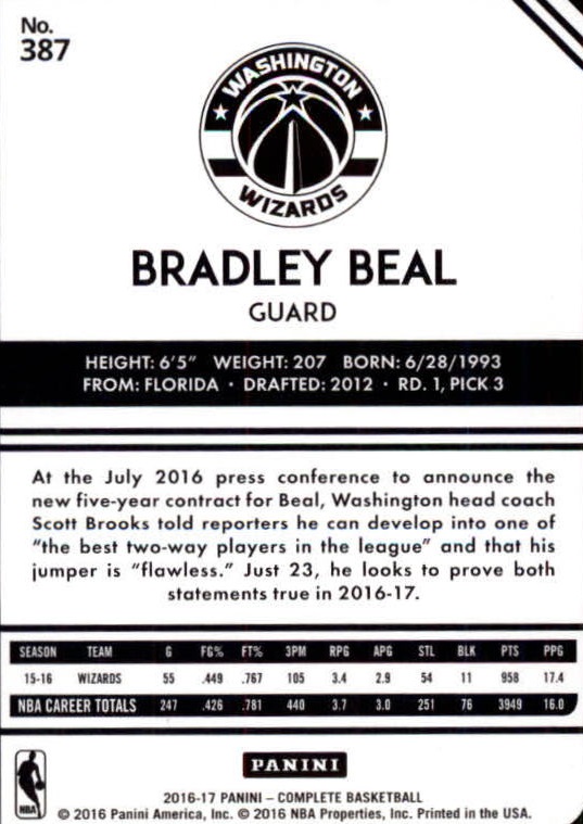 A6846- 2016-17 Panini Complete Bk Assorted Inserts -You Pick- 15+ FREE US SHIP - Picture 437 of 455