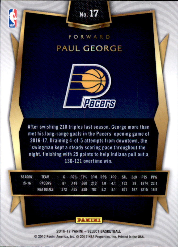 2016-17 Select Basketball Card Pick (Base) - Picture 31 of 333