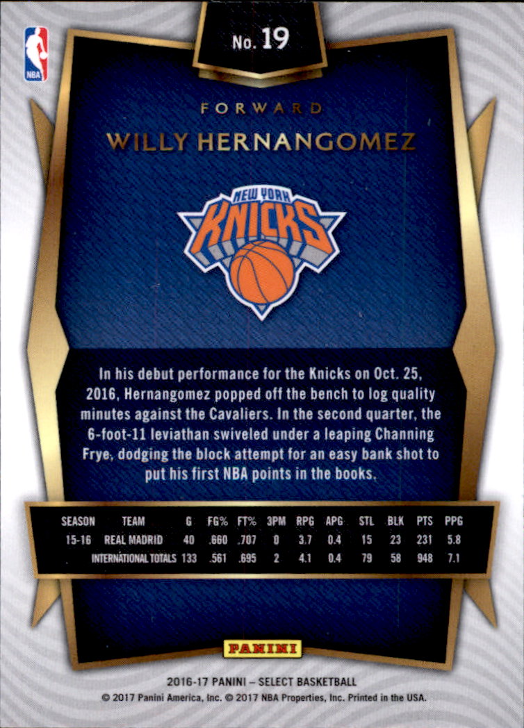 2016-17 Select Basketball Card Pick (Base) - Picture 35 of 333