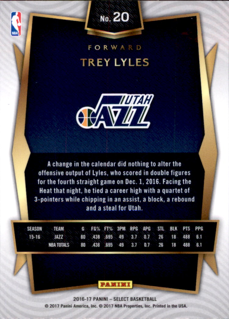 2016-17 Select Basketball Card Pick (Base) - Picture 37 of 333