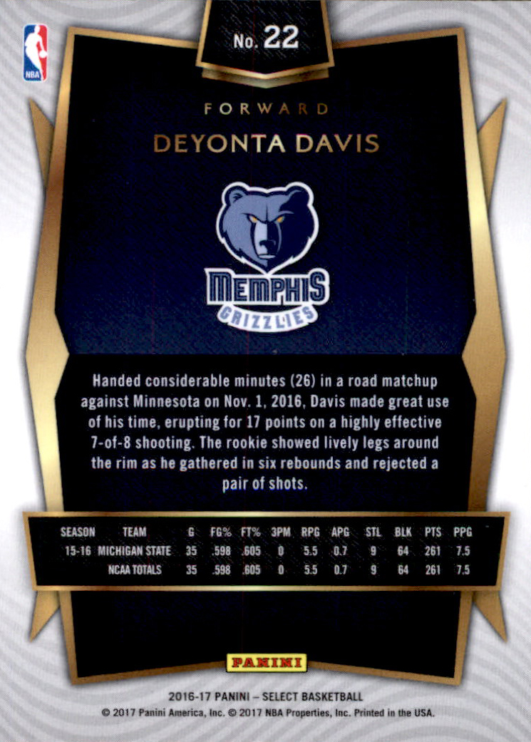 2016-17 Select Basketball Card Pick (Base) - Picture 41 of 333