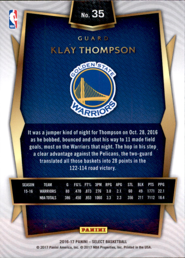 2016-17 Select Basketball Card Pick (Base) - Picture 63 of 333