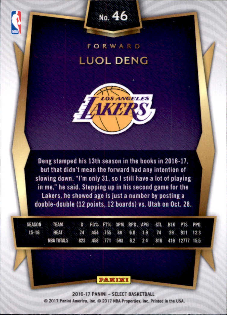 2016-17 Select Basketball Card Pick (Base) - Picture 85 of 333