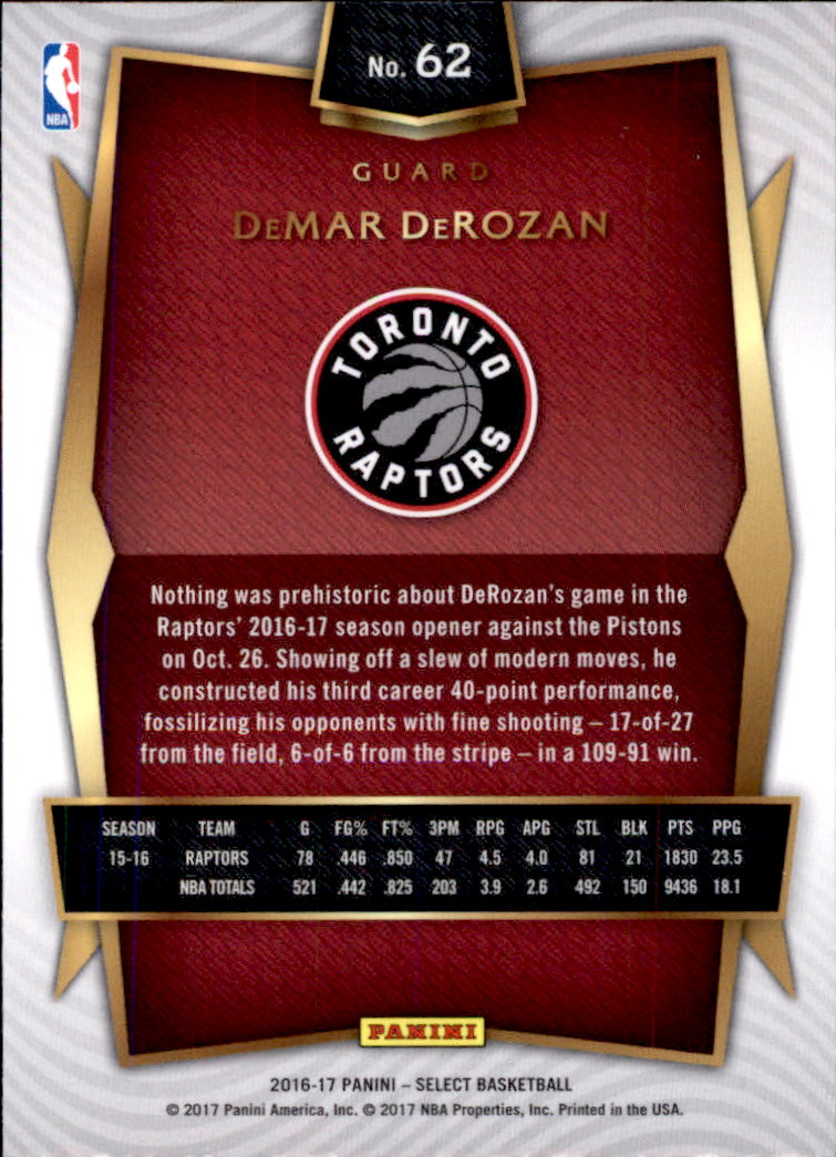 2016-17 Select Basketball Card Pick (Base) - Picture 113 of 333