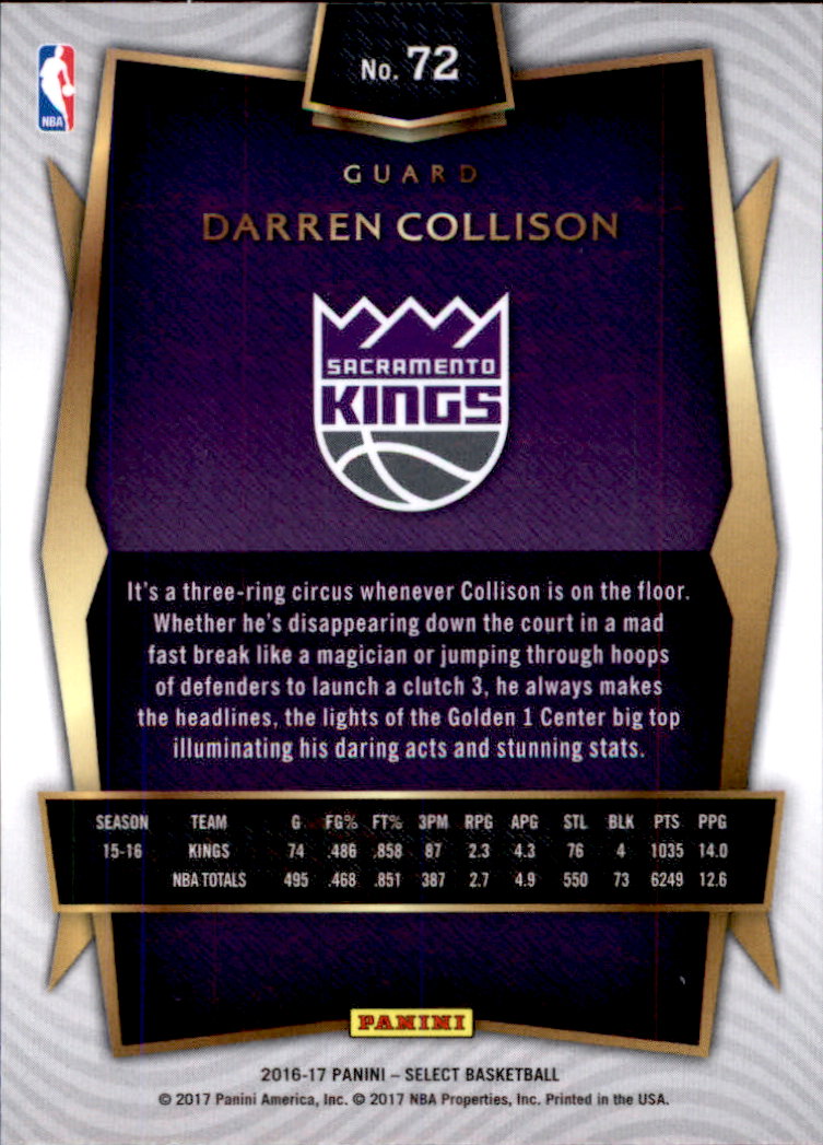 2016-17 Select Basketball Card Pick (Base) - Picture 133 of 333