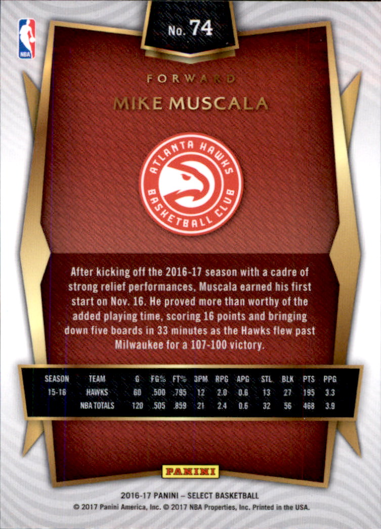 2016-17 Select Basketball Card Pick (Base) - Picture 137 of 333