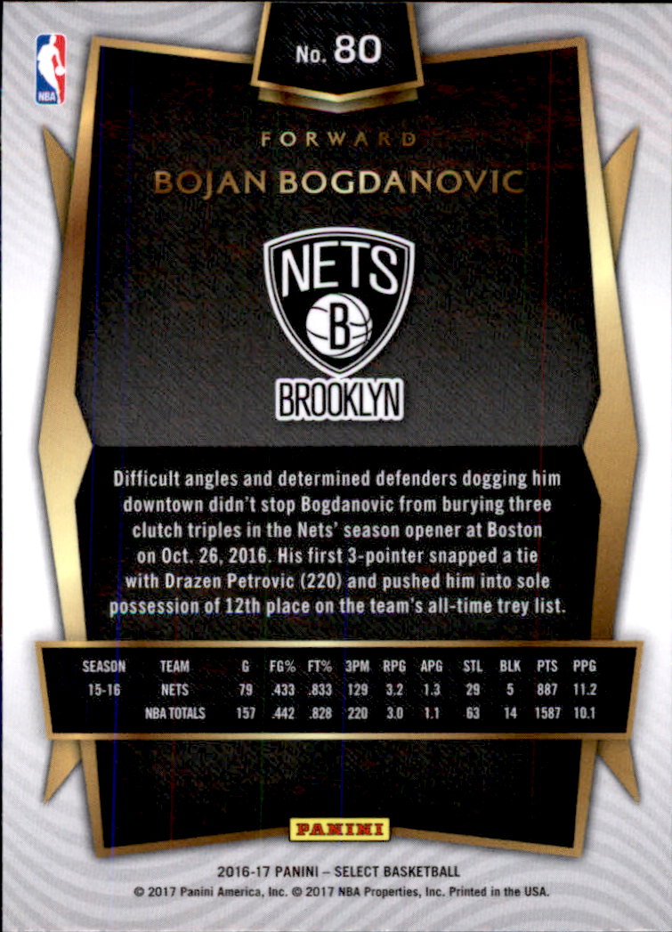 2016-17 Select Basketball Card Pick (Base) - Picture 149 of 333