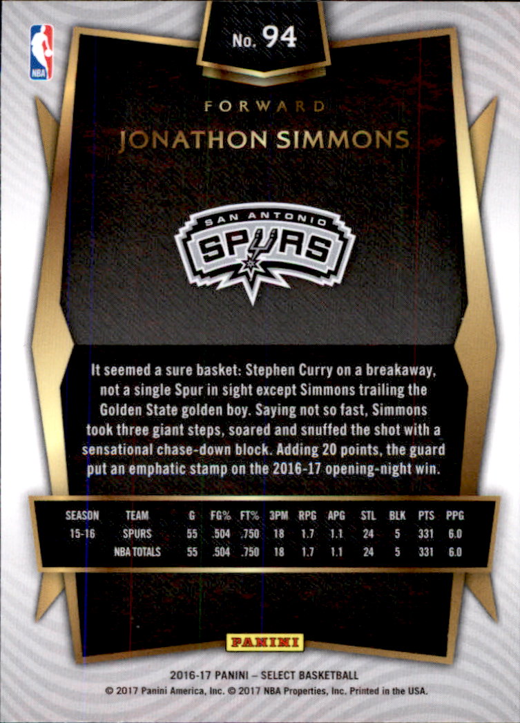 2016-17 Select Basketball Card Pick (Base) - Picture 172 of 333