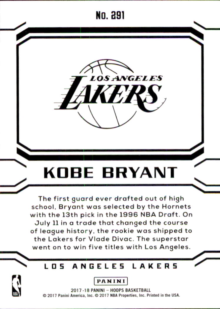 2017-18 HOOPS KOBE BRYANT ASSORTED SINGLES U-PICK - Picture 3 of 19