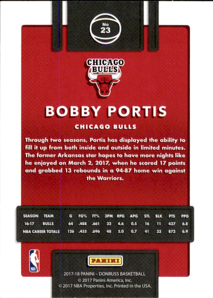 2017-18 Donruss #23 Bobby Portis back image