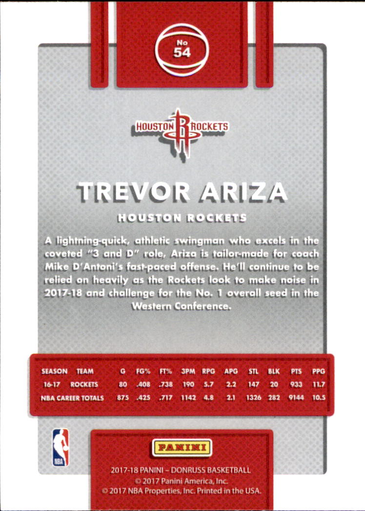 2017-18 Donruss #54 Trevor Ariza back image